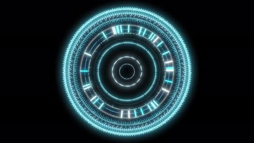 HUD Circle Animation Background. HUD Interface, High Tech Futuristic Technology Interface Background