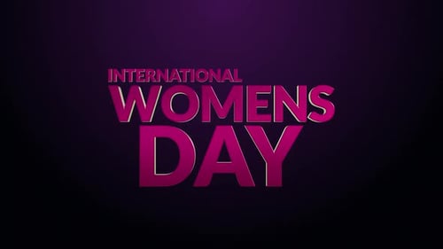 Glossy Pink International Women's Day Title Animation
