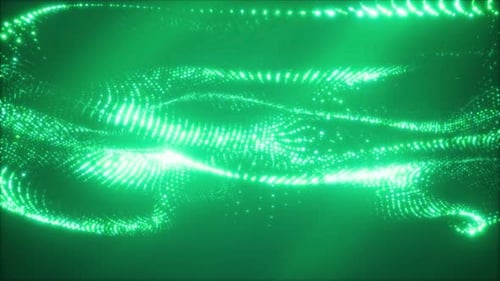 Green Flowing Particle Background Loop