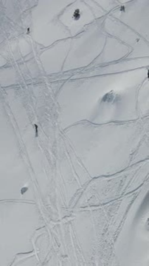 Vue aérienne des sports d'hiver