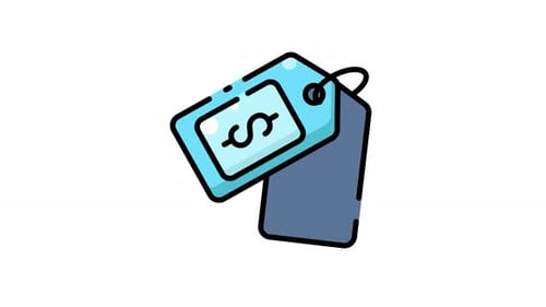 Animated Price Tag Icon Wiggling for Business and Sales Concepts