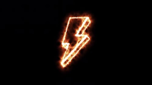 Dynamic Fiery Lightning Bolt Energy Reveal