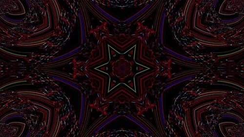 3D abstrakte leuchtende helle Linien setzen Wellen, bunter, schwarzer Hintergrund