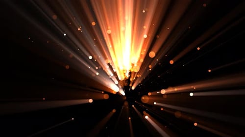 3D-Lichtanimation mit leuchtenden Punkten