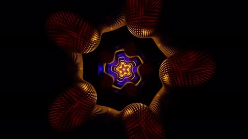 Hypnotic Lights Sway in a Psychedelic and Dynamic Neon VJ Loop