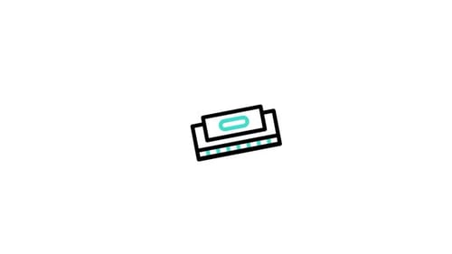 Minimalist Cassette Player Animation with Music Notes