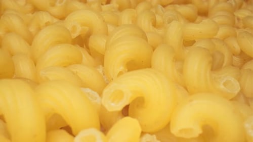Close Up of a Pile of Italian Pasta Cavatappi