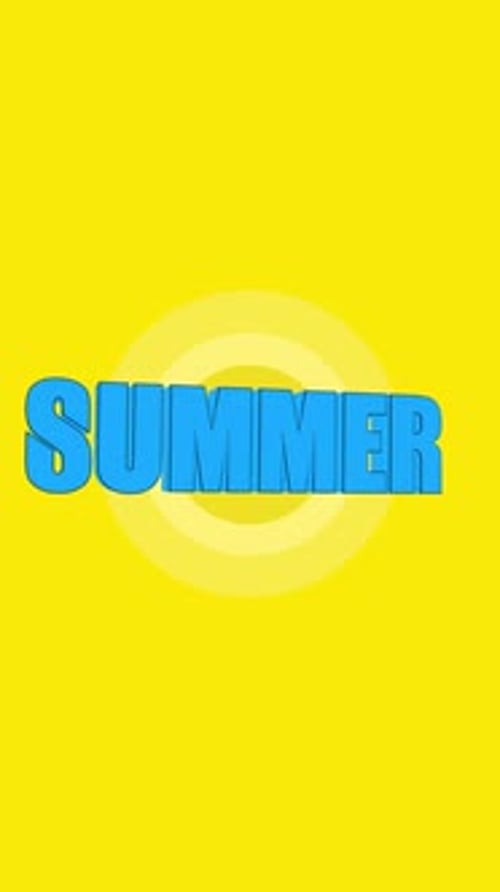 Animated 3D Summer Word Reveal Title