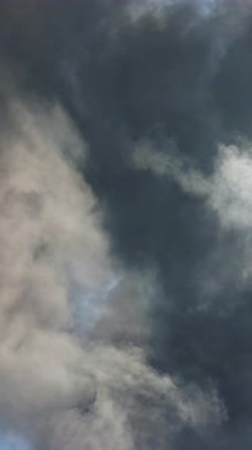 Huge Smoke Clouds From Fire on Sky