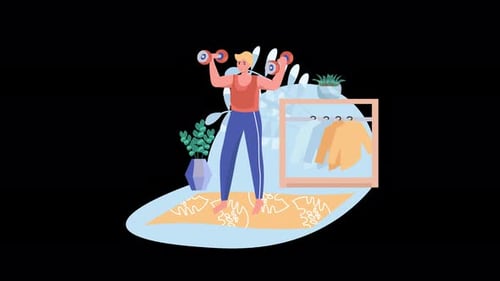 Home Workout: A Stylish Approach to Fitness and Fashion in a Modern Space