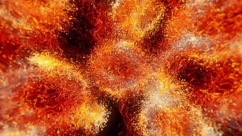 Dynamic Red Colorful Explosive Particles