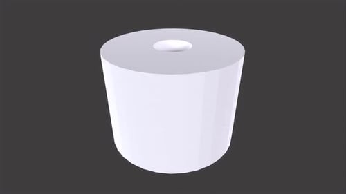 Toilet Paper 3d object rotating loop