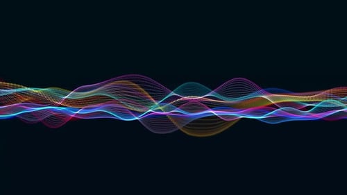 Fond d'onde de ligne de particules numérique. Vd 366