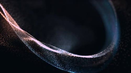 background particles Wave lines fly energy rapidly with flashes.