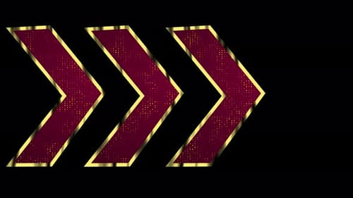 Animierte Pfeile auf schwarzem Hintergrund. Pfeilrichtung bewegt sich auf schwarzem Hintergrund, Pfeilzeichen bewegt sich