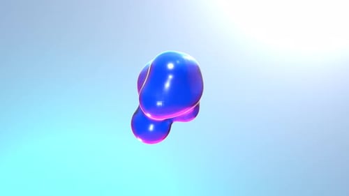 Abstract Fluid Blue Morphing Spheres Animation