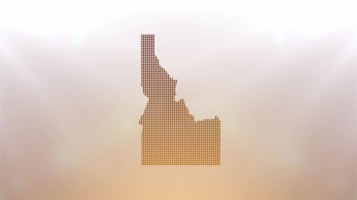 Idaho State Map Pixel Reveal Animation