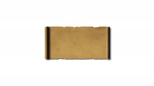 Vintage Parchment Scroll Unrolling Animation