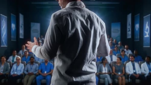 Professional Conference Presentation with Scientific Graphics