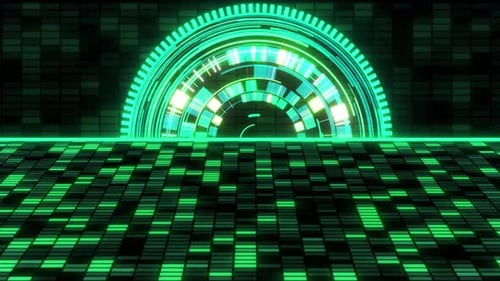 HUD Circle Animation Background. HUD Interface, High Tech Futuristic Technology Interface Background