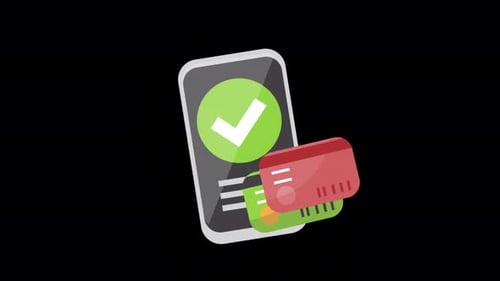 Money Convert to Mobile for Paying Online Alpha Channel 4K