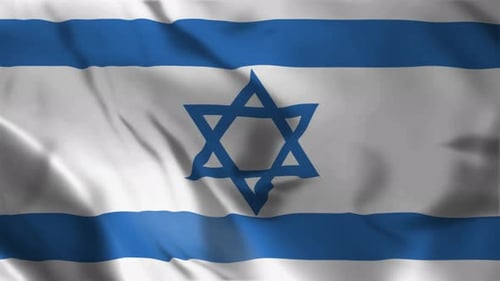 Realistic Waving Flag of Israel