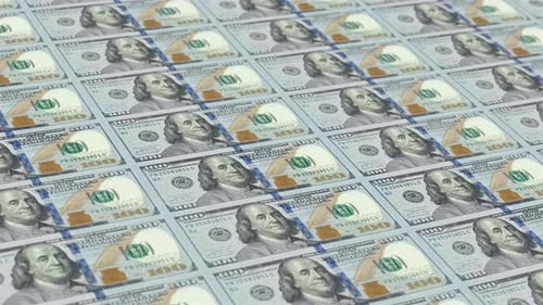 100 Money Printing Background Animation Up