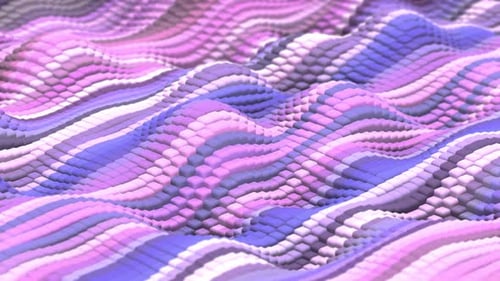 Abstract Geometric Cube Waves Seamless Loop Background