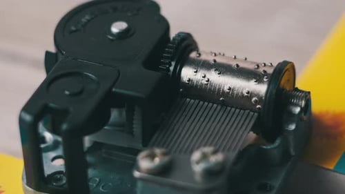 Intricate Mechanism of a Vintage Music Box