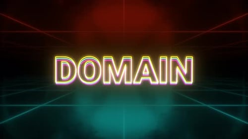 Futuristic Neon Text Title Reveal on Grid Background