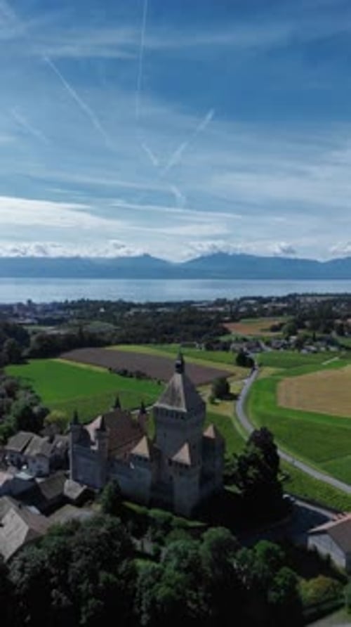 Vufflens-le-Château canton of Vaud, Switzerland Vufflens Castle medieval fortress Swiss