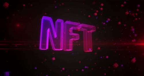 NFT non-fungible token symbol loop digital concept