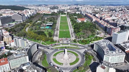 Eduardo Iv Park At Lisbon In Lisbon Region Portugal.