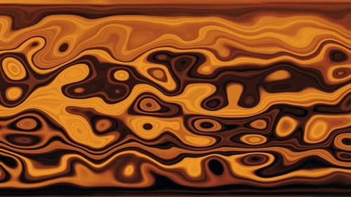 Atemberaubende abstrakte Muster aus lebendigen orangefarbenen und schwarzen Texturen schimmern in flüssiger Animation