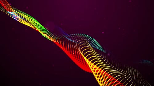 Dynamic Abstract Wavy Particle Stream Background