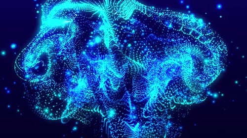 Colorful Abstract Fluid Particles Background V3