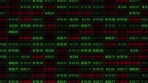 Dollar Sign With Digital Stock Market Numbers