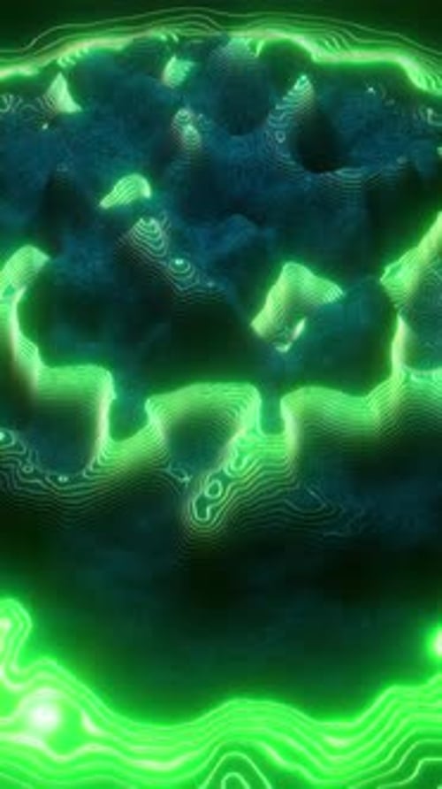 Estructura alámbrica digital vibrante de contornos eléctricos 04 4K