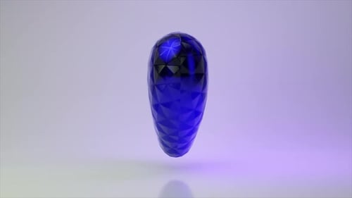 Love Concept Beautiful Closeup of Blue Metal Heart on Blue Neon Background Valentine's Day 3D