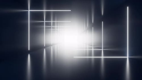 Abstract neon tunnel.