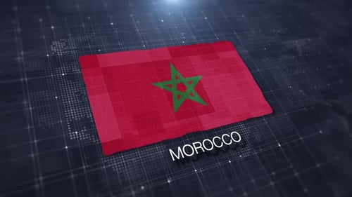 Morocco Flag Displaying