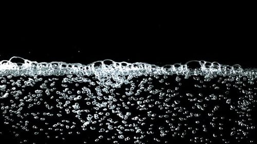 Small Air Bubbles Underwater Filmed on a Highspeed Camera at 1000 Fps
