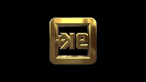 Golden 8K Plus Rotating Technology Logo