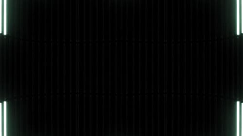 Modern interior design with glowing vertical light bars