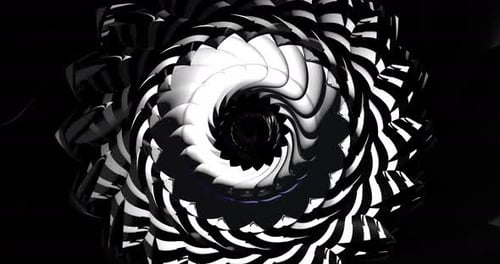 3D VJ Abstract Rotating Tunnel Background 4K 029