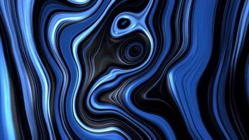 Dynamic Blue And Black Fluid Abstract Waves Background