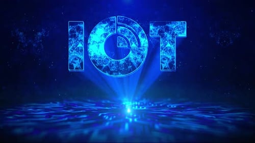 Futuristic IOT Text Reveal for Digital Technology Concepts