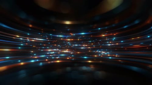 Leuchtende futuristische Energie im abstrakten Raum.