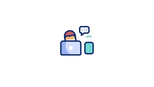 Animated Flat Business and Technology Icons