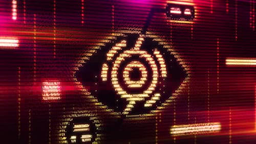 Un œil numérique émergeant de lignes de Code informatique